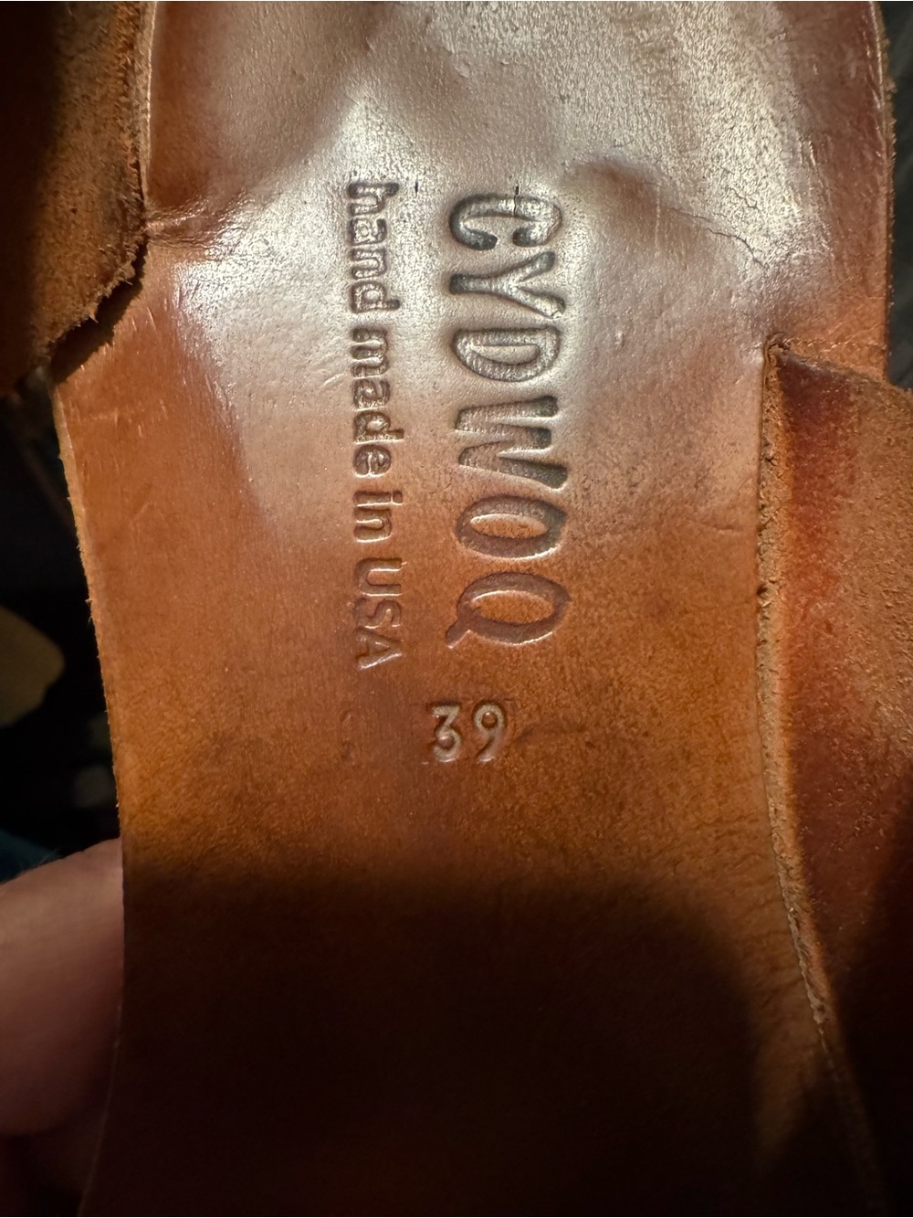 Cydwoq Hillary Toe-Ring Burnt Orange Leather Handmade USA Sandals EU 39 / US 8 - Picture 10 of 10